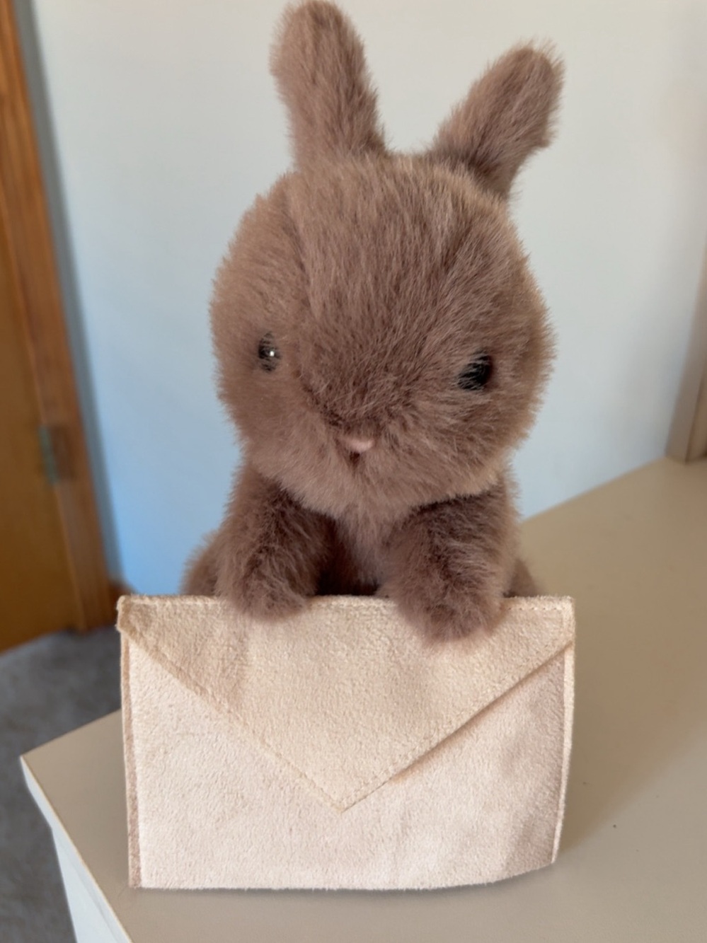 Jellycat Messenger Bunny Plush Brown & White